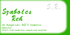 szabolcs reh business card